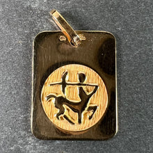 Load image into Gallery viewer, French Sagittarius Starsign Zodiac 18K Yellow Gold Charm Medal Pendant