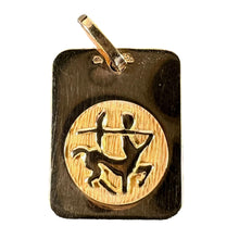 Load image into Gallery viewer, French Sagittarius Starsign Zodiac 18K Yellow Gold Charm Medal Pendant