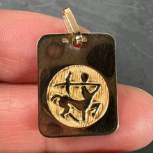 Load image into Gallery viewer, French Sagittarius Starsign Zodiac 18K Yellow Gold Charm Medal Pendant
