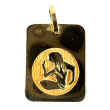 Load image into Gallery viewer, French Virgo Starsign Zodiac 18K Yellow Gold Charm Medal Pendant