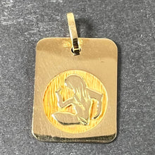 Load image into Gallery viewer, French Virgo Starsign Zodiac 18K Yellow Gold Charm Medal Pendant