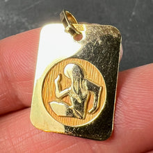 Load image into Gallery viewer, French Virgo Starsign Zodiac 18K Yellow Gold Charm Medal Pendant