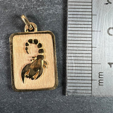 Load image into Gallery viewer, French Scorpio Starsign Zodiac 18K Yellow Gold Charm Medal Pendant