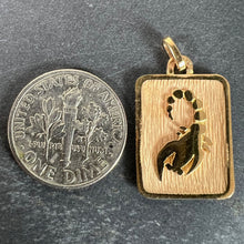 Load image into Gallery viewer, French Scorpio Starsign Zodiac 18K Yellow Gold Charm Medal Pendant