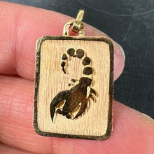 Load image into Gallery viewer, French Scorpio Starsign Zodiac 18K Yellow Gold Charm Medal Pendant