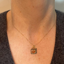 Load image into Gallery viewer, Vintage French Koi Carp Fish in Box 18 Karat Yellow Gold Enamel Charm Pendant