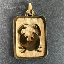 Load image into Gallery viewer, French Cancer Starsign Zodiac 18K Yellow Gold Charm Medal Pendant