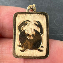 Load image into Gallery viewer, French Cancer Starsign Zodiac 18K Yellow Gold Charm Medal Pendant