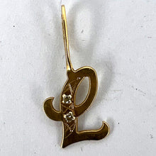 Load image into Gallery viewer, Letter L 18K Yellow Gold Diamond Charm Pendant
