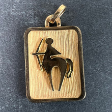 Load image into Gallery viewer, French Sagittarius Starsign Zodiac 18K Yellow Gold Charm Medal Pendant