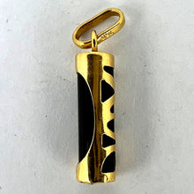 Load image into Gallery viewer, Tiki Totem 18K Yellow Gold Onyx Good Luck Charm Pendant