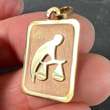 Load image into Gallery viewer, French Libra Starsign Zodiac 18K Yellow Gold Charm Medal Pendant