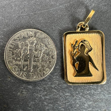Load image into Gallery viewer, French Virgo Starsign Zodiac 18K Yellow Gold Charm Medal Pendant