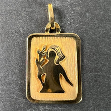 Load image into Gallery viewer, French Virgo Starsign Zodiac 18K Yellow Gold Charm Medal Pendant