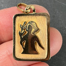Load image into Gallery viewer, French Virgo Starsign Zodiac 18K Yellow Gold Charm Medal Pendant