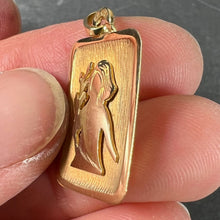 Load image into Gallery viewer, French Virgo Starsign Zodiac 18K Yellow Gold Charm Medal Pendant