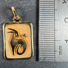 Load image into Gallery viewer, French Capricorn Starsign Zodiac 18K Yellow Gold Charm Medal Pendant