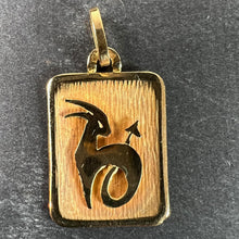 Load image into Gallery viewer, French Capricorn Starsign Zodiac 18K Yellow Gold Charm Medal Pendant