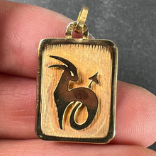 Load image into Gallery viewer, French Capricorn Starsign Zodiac 18K Yellow Gold Charm Medal Pendant