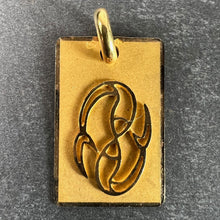 Load image into Gallery viewer, French Pisces Starsign Zodiac 18K Yellow Gold Charm Medal Pendant