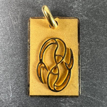 Load image into Gallery viewer, French Pisces Starsign Zodiac 18K Yellow Gold Charm Medal Pendant