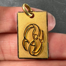 Load image into Gallery viewer, French Pisces Starsign Zodiac 18K Yellow Gold Charm Medal Pendant