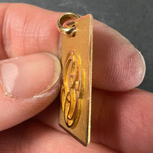 Load image into Gallery viewer, French Pisces Starsign Zodiac 18K Yellow Gold Charm Medal Pendant