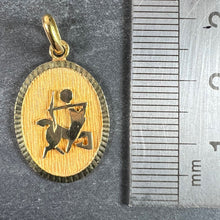 Load image into Gallery viewer, French Sagittarius Starsign Zodiac 18K Yellow Gold Charm Medal Pendant