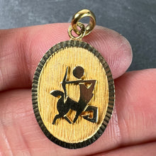 Load image into Gallery viewer, French Sagittarius Starsign Zodiac 18K Yellow Gold Charm Medal Pendant