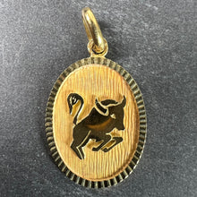 Load image into Gallery viewer, French Taurus Starsign Zodiac 18K Yellow Gold Charm Medal Pendant