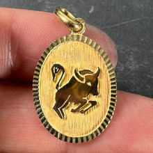 Load image into Gallery viewer, French Taurus Starsign Zodiac 18K Yellow Gold Charm Medal Pendant