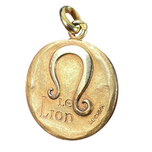 Load image into Gallery viewer, Becker French Zodiac Leo Starsign 18K Yellow Gold Charm Pendant