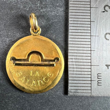 Load image into Gallery viewer, Becker French Zodiac Libra Starsign 18K Yellow Gold Charm Pendant