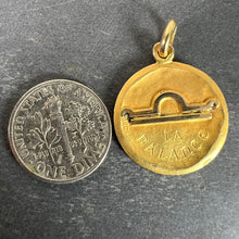 Load image into Gallery viewer, Becker French Zodiac Libra Starsign 18K Yellow Gold Charm Pendant