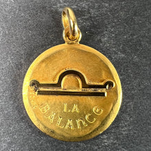 Load image into Gallery viewer, Becker French Zodiac Libra Starsign 18K Yellow Gold Charm Pendant