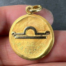 Load image into Gallery viewer, Becker French Zodiac Libra Starsign 18K Yellow Gold Charm Pendant