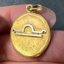 Load image into Gallery viewer, Becker French Zodiac Libra Starsign 18K Yellow Gold Charm Pendant