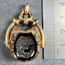 Load image into Gallery viewer, Horseshoe Onyx Horse Cameo 18K Rose Gold Pendant Locket