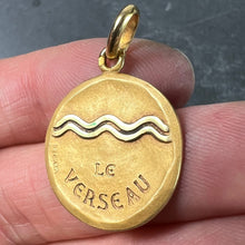 Load image into Gallery viewer, Becker French Zodiac Aquarius Starsign 18K Yellow Gold Charm Pendant