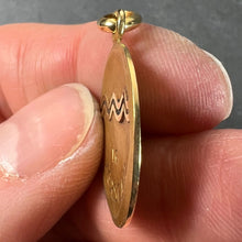 Load image into Gallery viewer, Becker French Zodiac Aquarius Starsign 18K Yellow Gold Charm Pendant