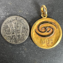 Load image into Gallery viewer, Becker French Zodiac Cancer Starsign 18K Yellow Gold Charm Pendant