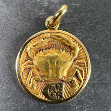 Load image into Gallery viewer, Becker French Zodiac Cancer Starsign 18K Yellow Gold Charm Pendant