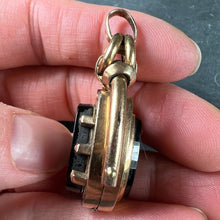 Load image into Gallery viewer, Horseshoe Onyx Horse Cameo 18K Rose Gold Pendant Locket