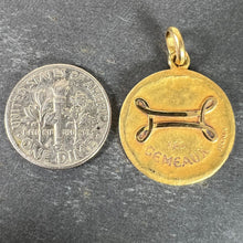 Load image into Gallery viewer, Becker French Zodiac Gemini Starsign 18K Yellow Gold Charm Pendant
