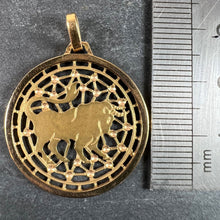 Load image into Gallery viewer, French Taurus Starsign Zodiac 18K Yellow Gold Charm Medal Pendant
