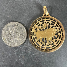 Load image into Gallery viewer, French Taurus Starsign Zodiac 18K Yellow Gold Charm Medal Pendant