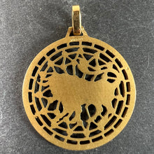 Load image into Gallery viewer, French Taurus Starsign Zodiac 18K Yellow Gold Charm Medal Pendant