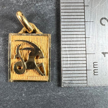 Load image into Gallery viewer, French Capricorn Starsign Zodiac 18K Yellow Gold Charm Medal Pendant