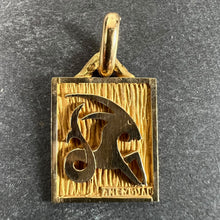 Load image into Gallery viewer, French Capricorn Starsign Zodiac 18K Yellow Gold Charm Medal Pendant