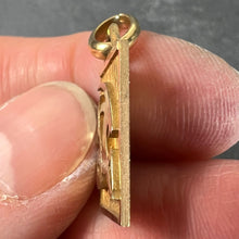 Load image into Gallery viewer, French Capricorn Starsign Zodiac 18K Yellow Gold Charm Medal Pendant
